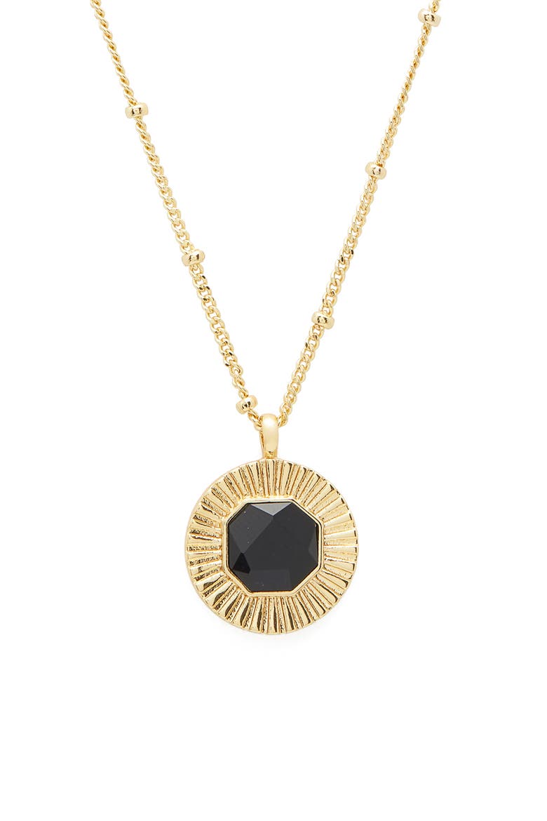 Power Gemstone Pendant Necklace, Main, color, BLACK ONYX
