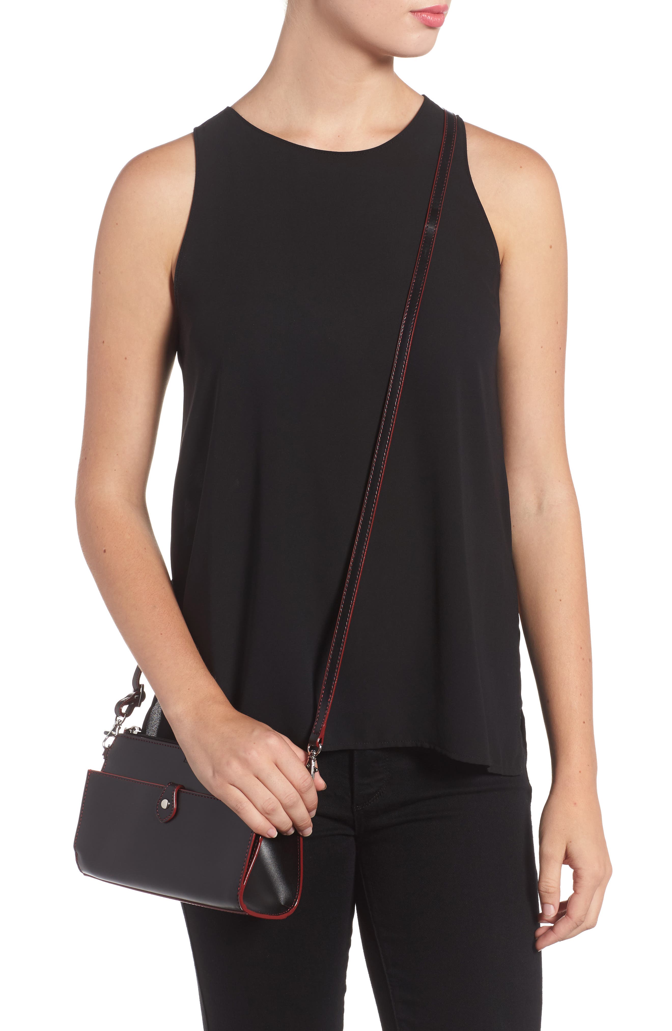 LODIS Los Angeles Audrey Under Lock & Key Vicky Convertible Leather Crossbody Bag, Alternate, color, 