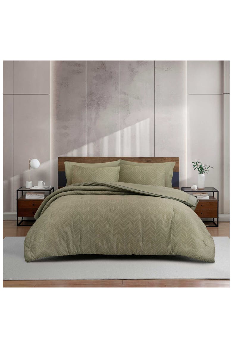 Delancey Stripe Comforter Set, Alternate, color, MOSS