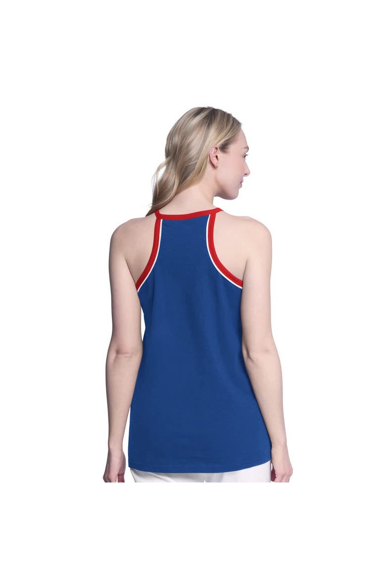 Women's G-III 4Her by Carl Banks Royal Texas Rangers Curveball Racerback Tank Top, Alternate, color, Royal