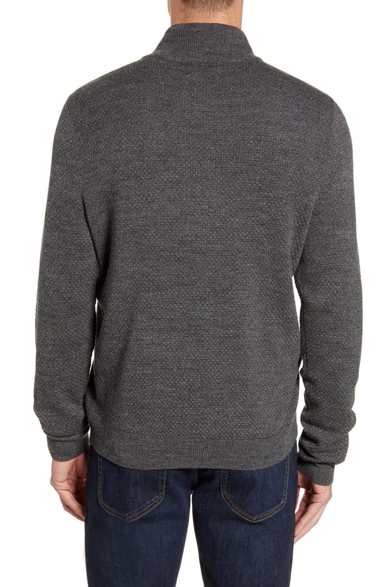 NORDSTROM MEN'S SHOP Mock Neck Zip Sweater, Alternate, color,