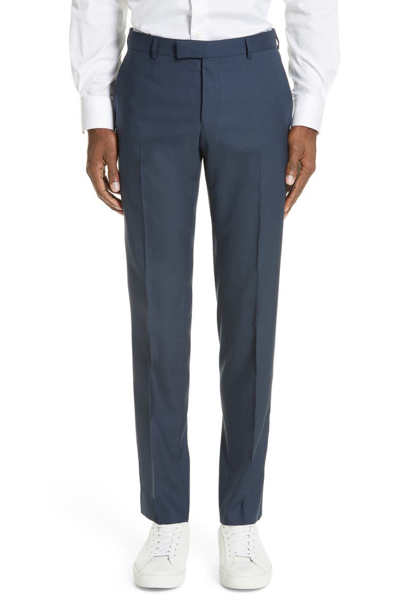 Z Zegna Trim Fit Solid Wool Travel Suit, Alternate, color, 