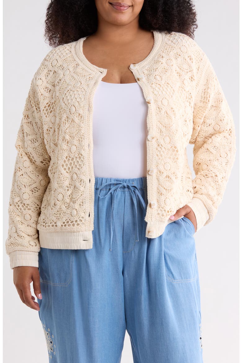 Open Stitch Cardigan, Main, color, IVORY