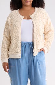 T Tahari Open Stitch Cardigan