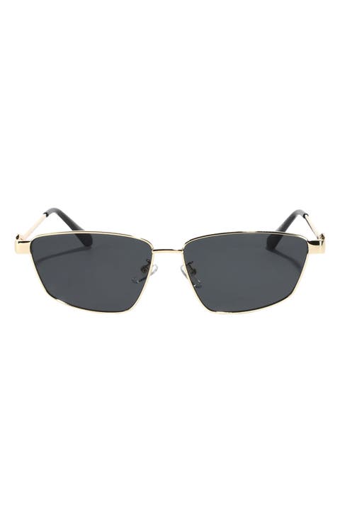 Cleo 60mm Polarized Geometric Sunglasses