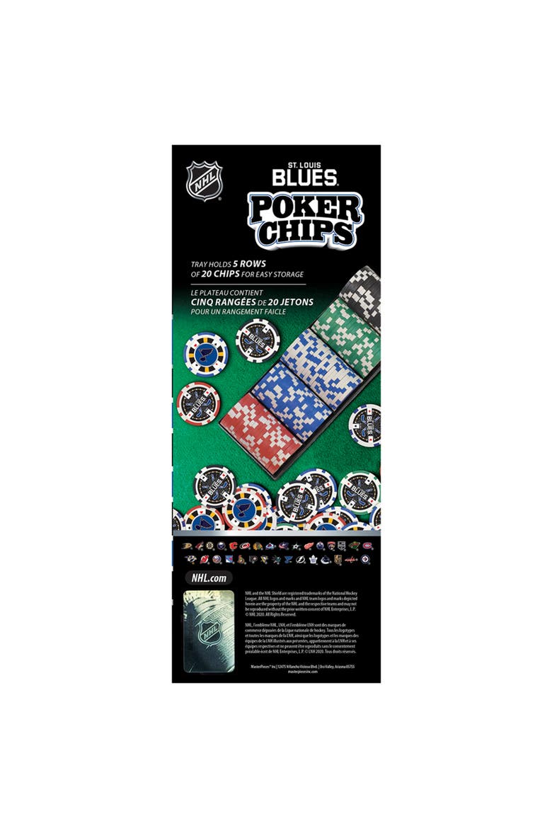 St. Louis Blues 100 Piece Poker Chips, Alternate, color, Multicolor