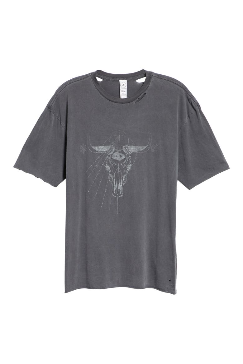 Tombstone Distressed Short Sleeve Tee, Alternate, color, FADED BLACK