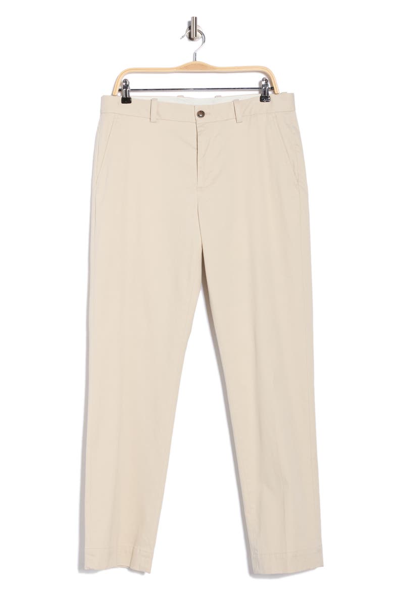 Stretch Cotton Twill Straight Leg Chino Pants, Alternate, color, OATMEAL