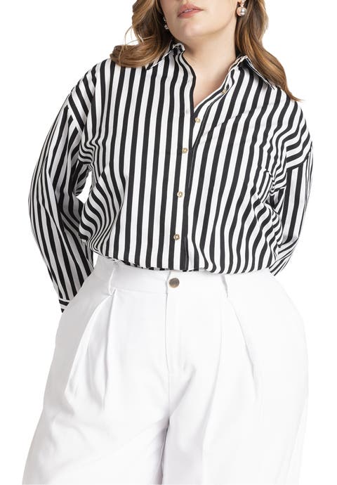 Preppy Striped Button Down