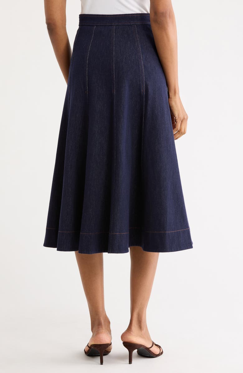 Diane von Furstenberg Brooke Denim Skirt, Alternate, color, Navy