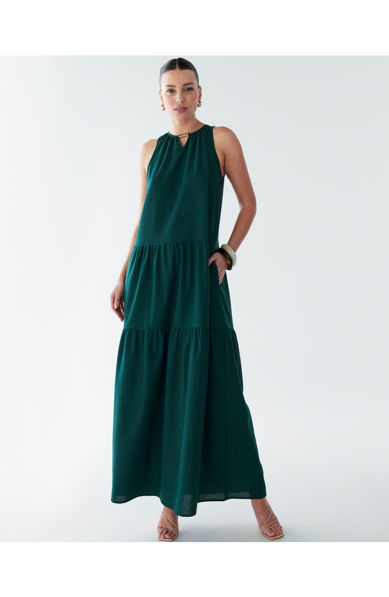BWLDR Rain Maxi Dress, Alternate, color, Emerald
