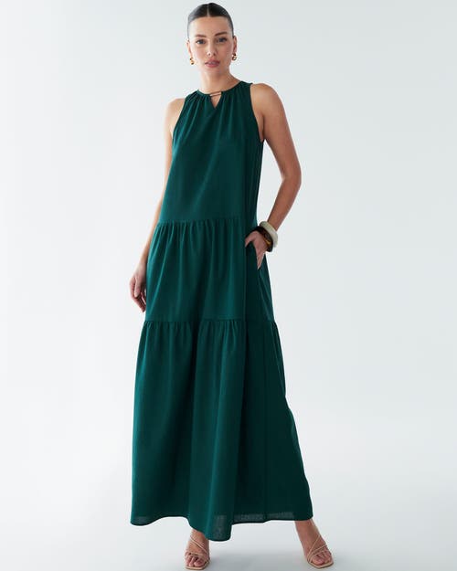 Bwldr Rain Maxi Dress In Green