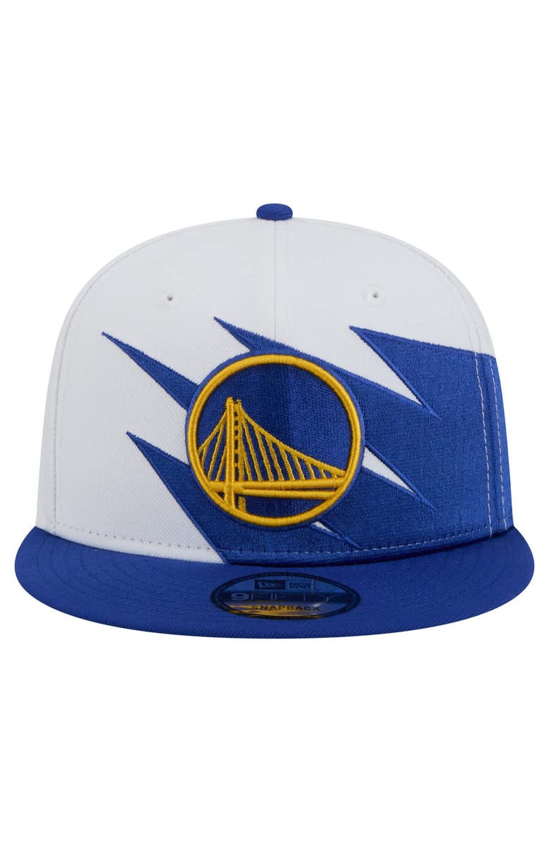 New Era Youth New Era White Golden State Warriors Jagged 9FIFTY Snapback Hat, Alternate, color, 