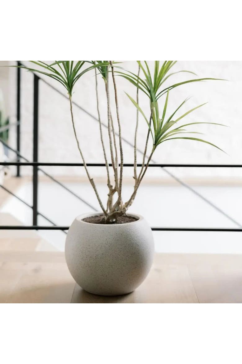 4' Artificial Dracaena Tree in Stone-Finish Pot, Alternate, color, Green