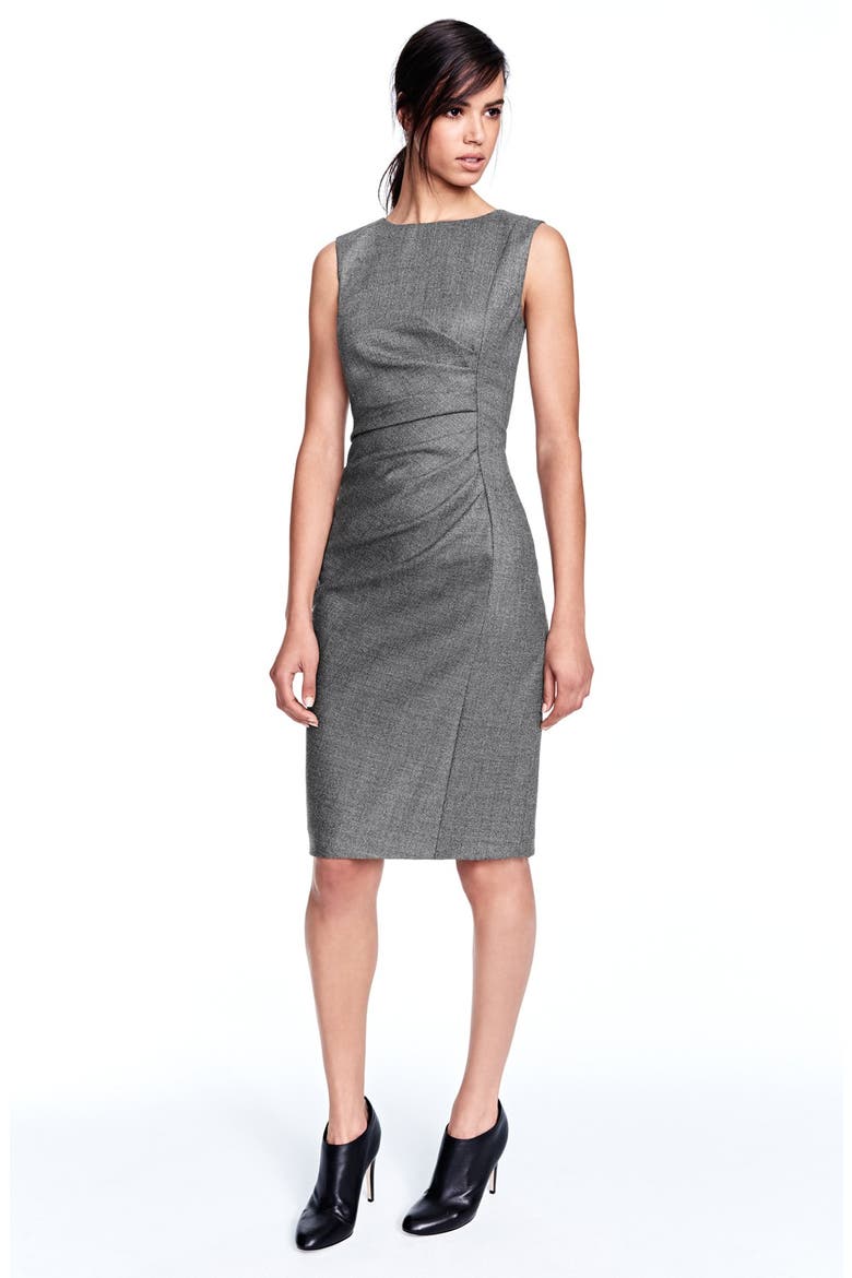 'Terry' Wool Blend Sheath Dress (Nordstrom Exclusive), Alternate, color, LIGHT GREY