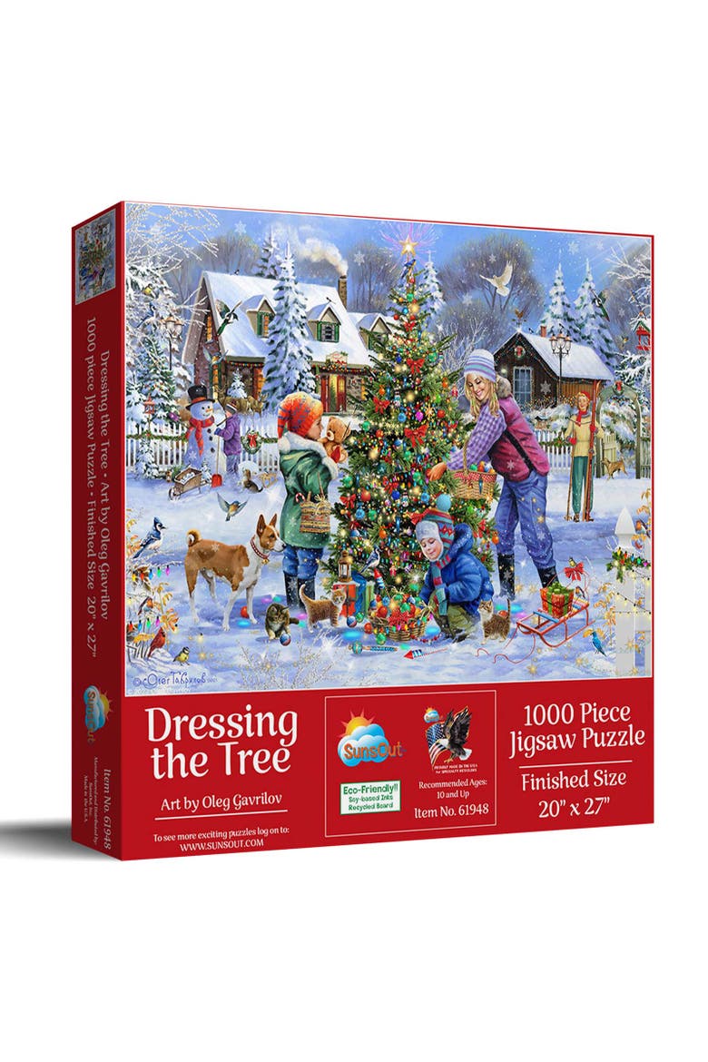 Dressing the Tree 1000 piece Jigsaw Puzzle for Adults, Main, color, Multicolor