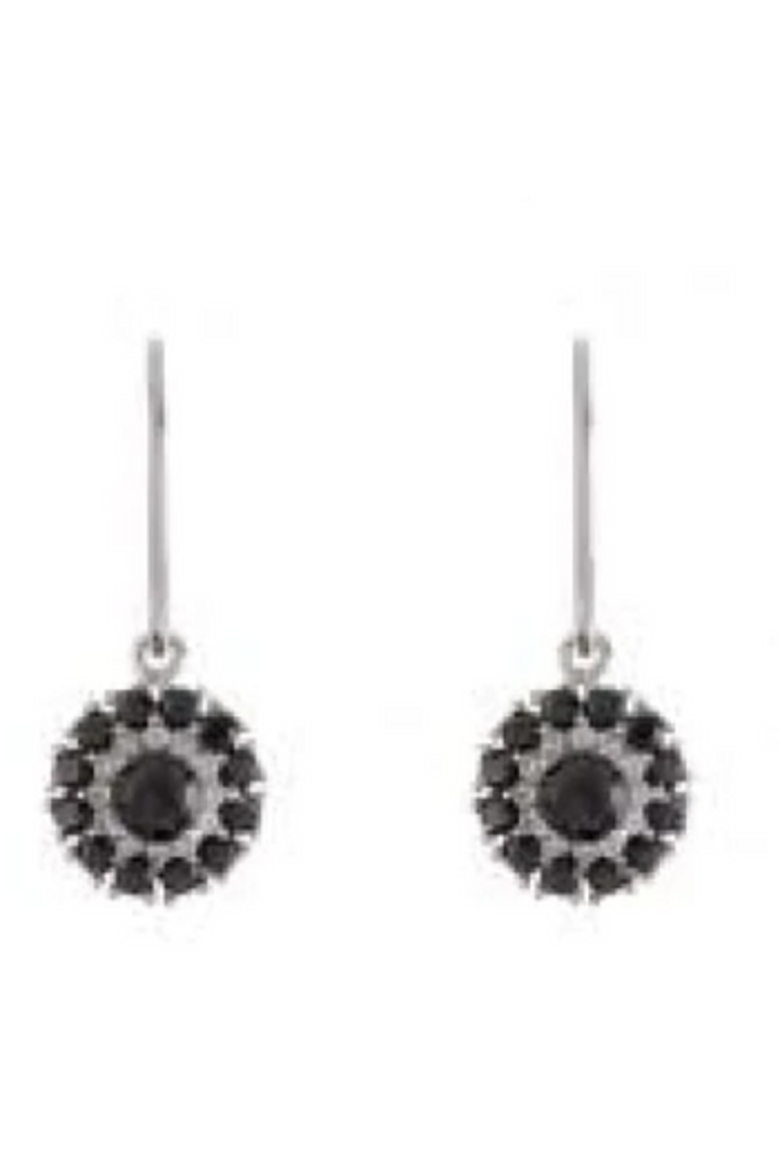 Noir drop sterling silver statement earrings, Main, color, Silver