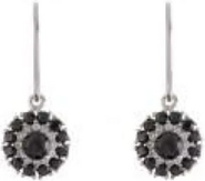 LaBante London Noir drop sterling silver statement earrings