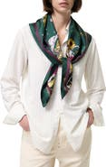 Burberry Print Etched Knight Silk Scarf