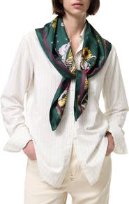 Burberry Print Etched Knight Silk Scarf