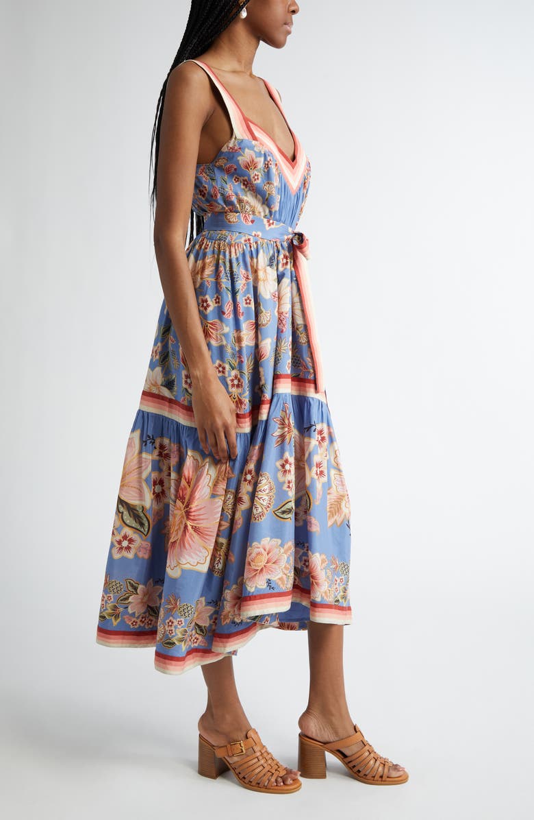 FARM Rio Super Bloom Tapestry Cotton Blend Dress, Alternate, color,