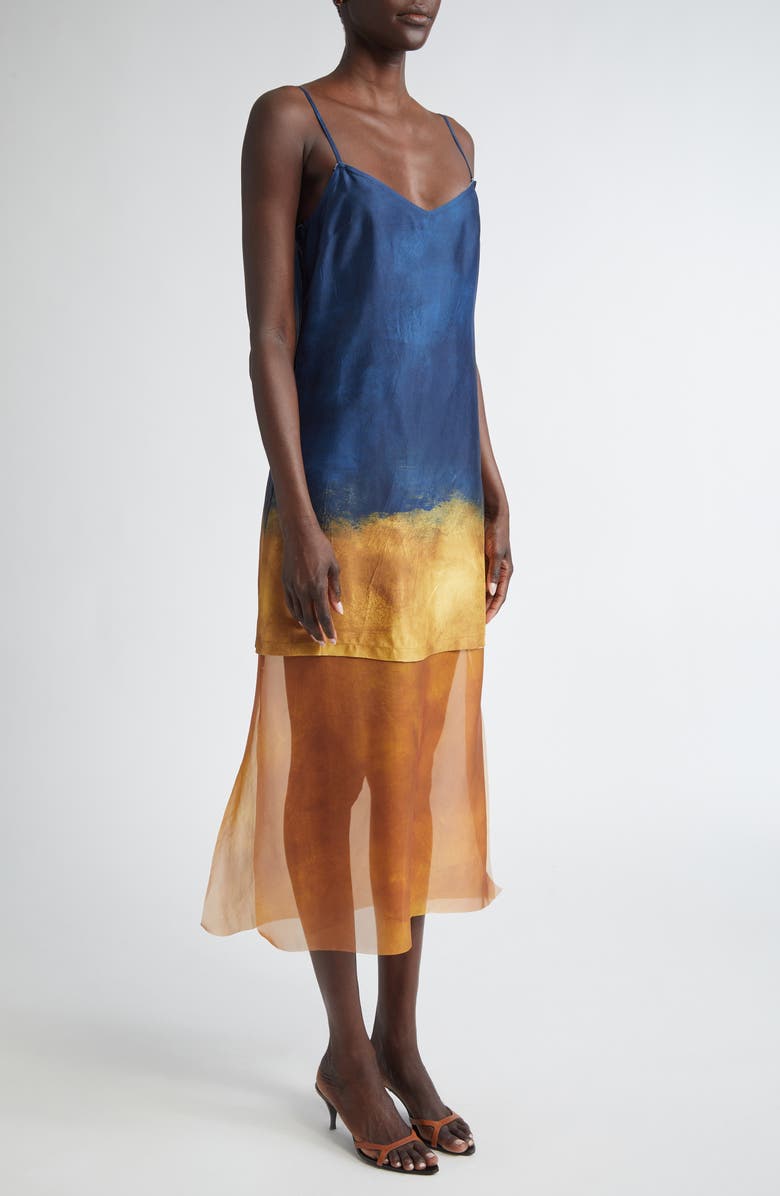 Painted Stripe Slip Dress