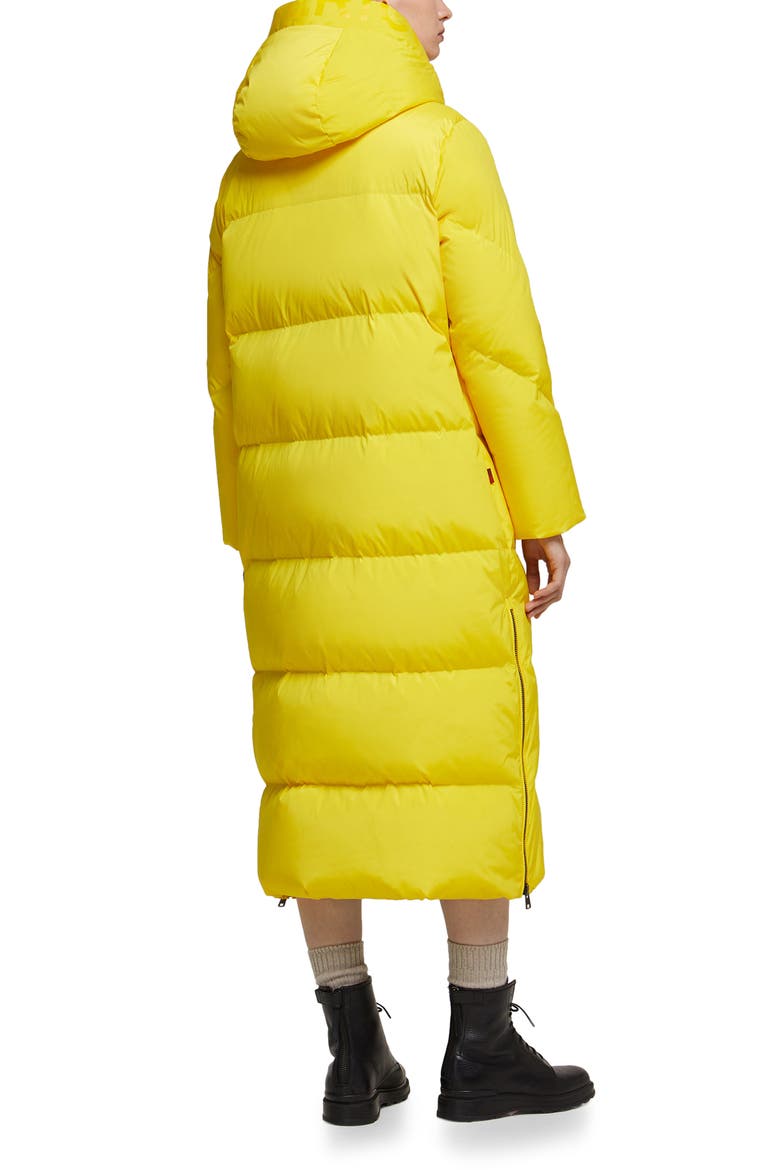 Aurora Water Repellent Long Puffy Down Parka, Alternate, color, DAFFODIL