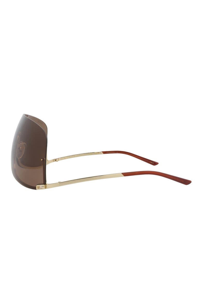 99mm Shield Sunglasses, Alternate, color, GOLD GOLD BROWN