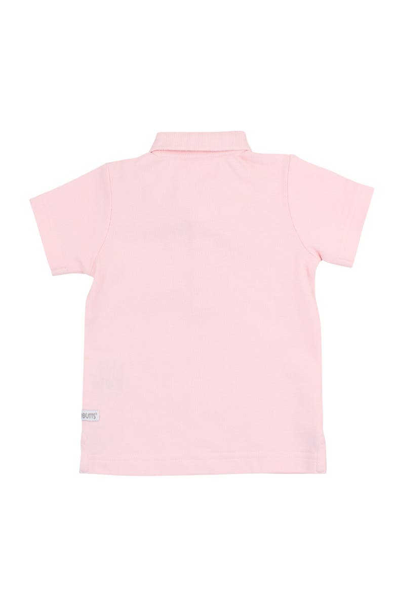 RuffleButts Boys Pique Short Sleeve Polo Shirt, Alternate, color, Pink