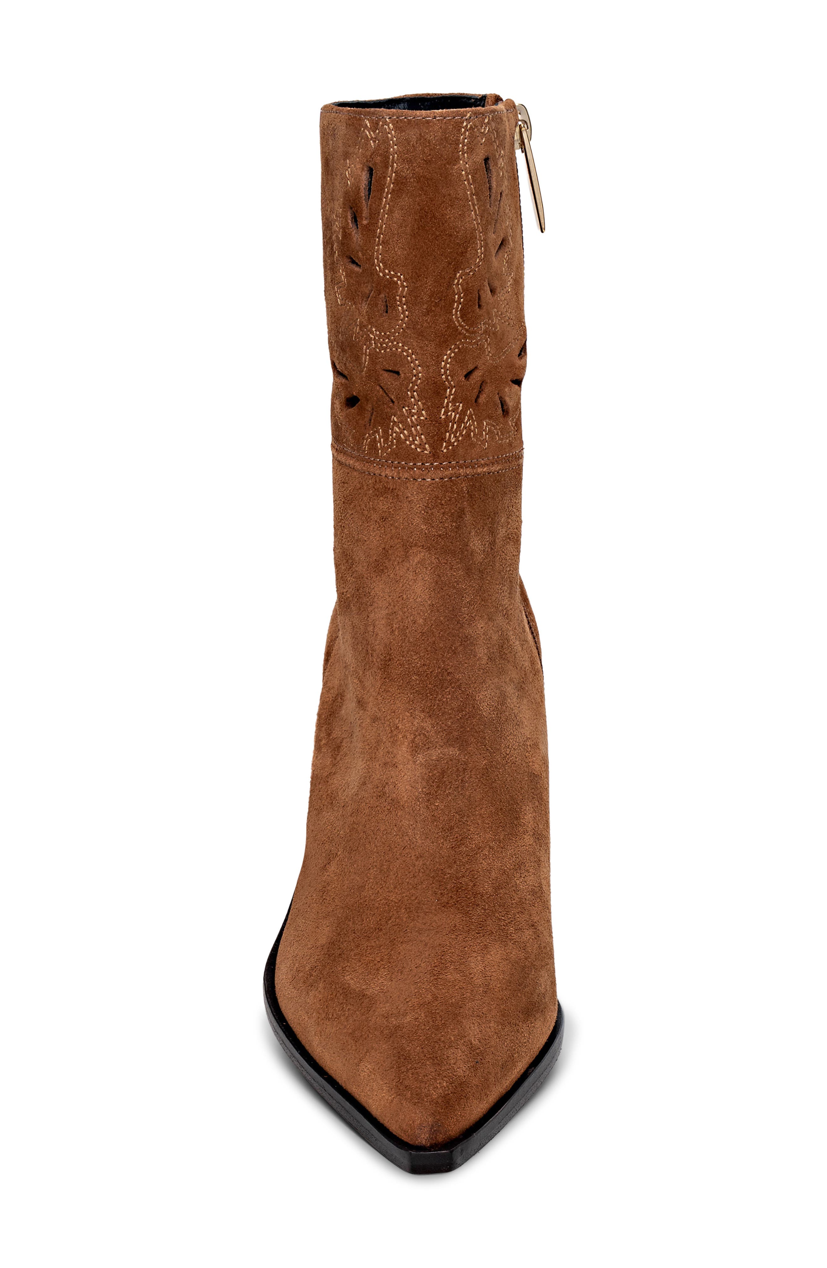 L'AGENCE Anne Western Boot, Alternate, color, Buckskin Suede