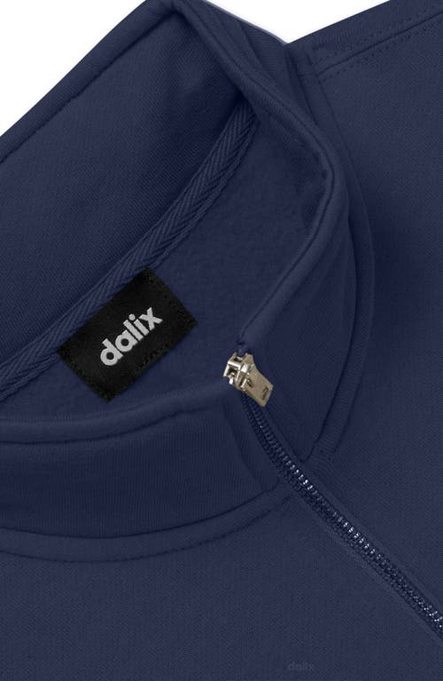 Dalix Womens Heartly Ghost Quarter Zip Pullover In Blue