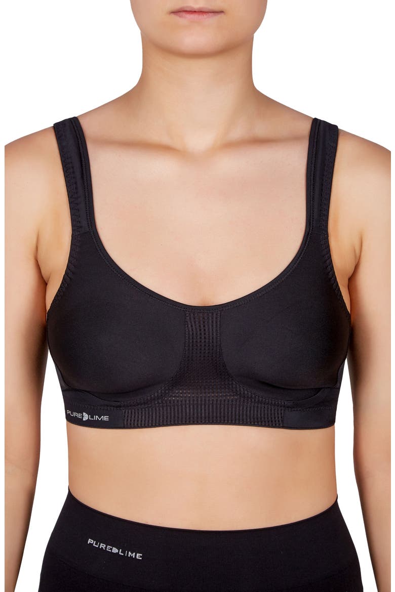 Support High Impact Sports Bra, Main, color, BLACK