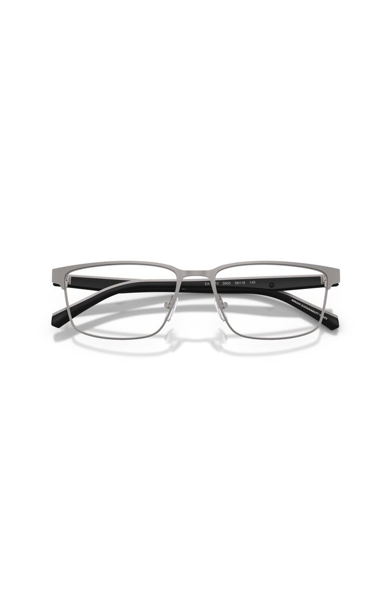 Emporio Armani 56mm Rectangle optical glasses, Alternate, color, Grey