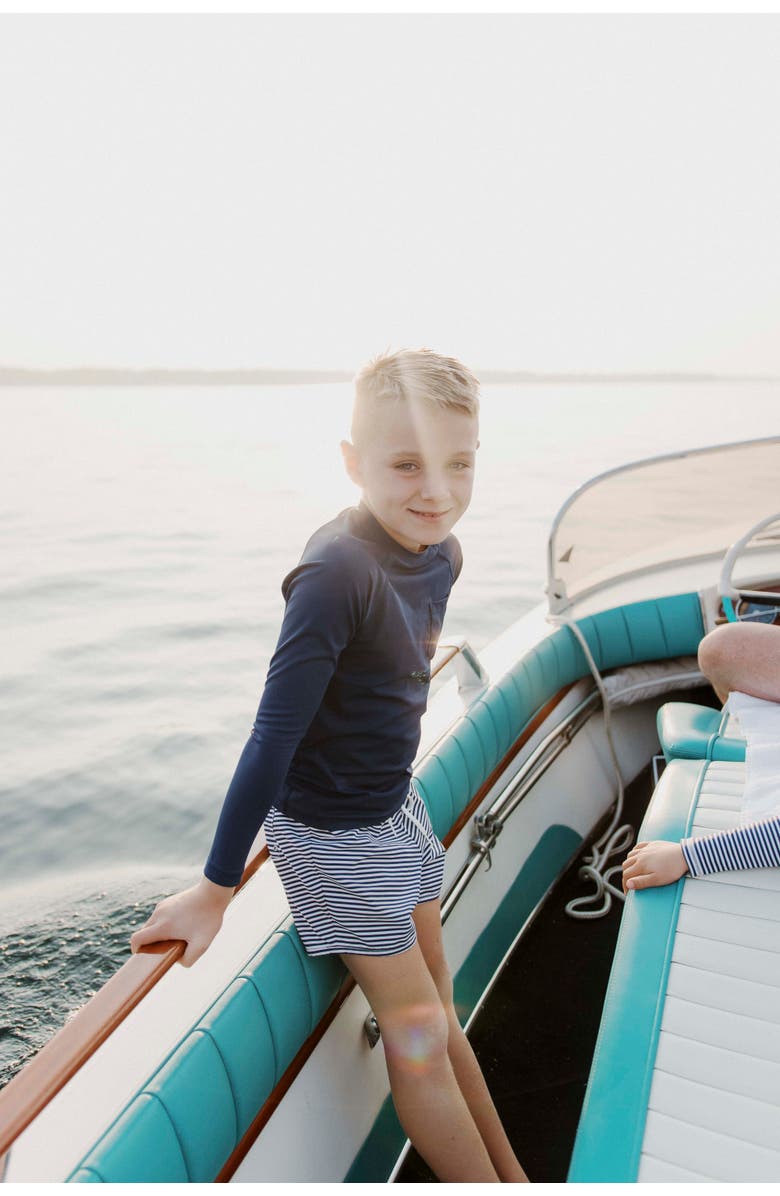 Lake Label Long Sleeve Rash Guard Swim Shirt, Alternate, color,