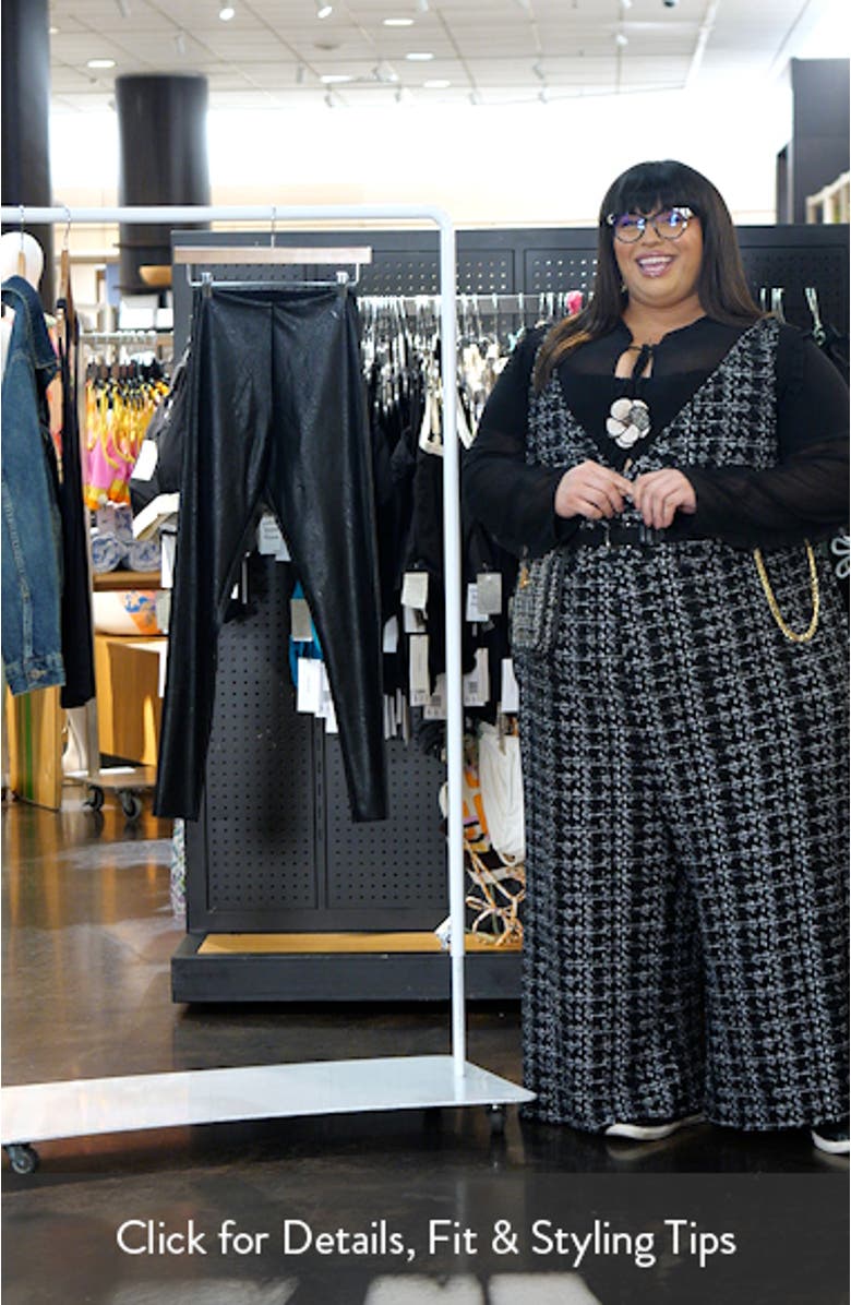 Control Top Faux Leather Leggings, sales video thumbnail