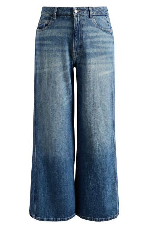 Warp & Weft Warp+weft Nce High Waist Wide Leg Jeans In Blue