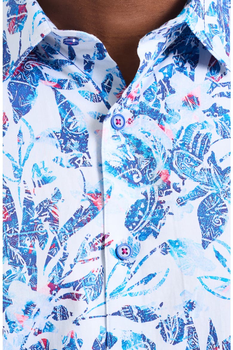 Long Sleeve Button Up Shirt, Alternate, color, BLUE MULTI
