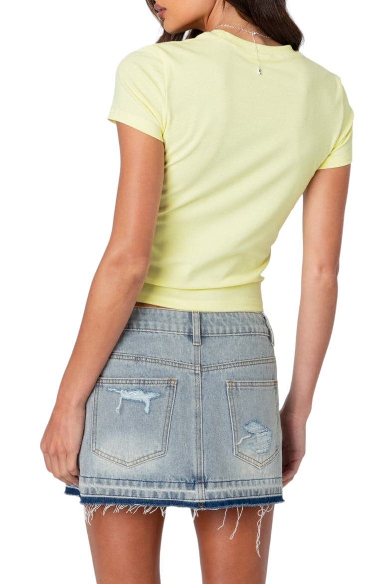 Kiwi Stretch Cotton Graphic Baby Tee, Alternate, color, YELLOW
