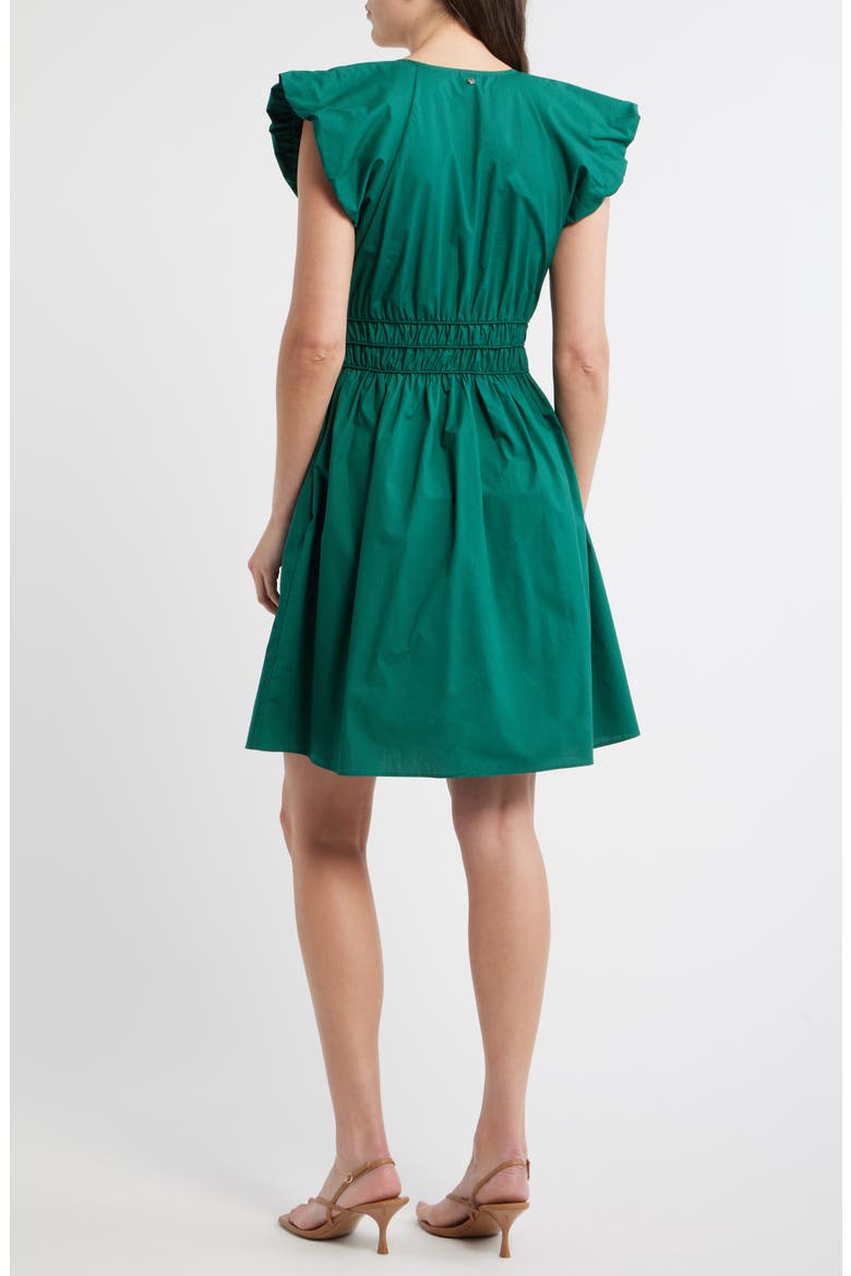 Ruffle Sleeve Cotton Poplin Dress, Alternate, color, AMAZONITE