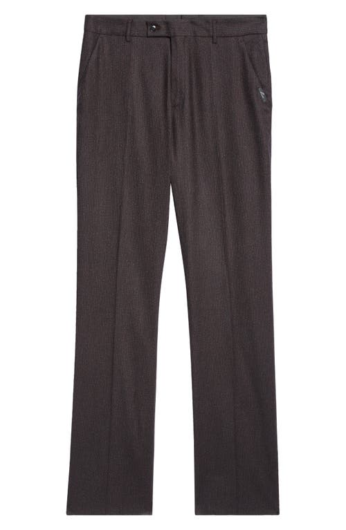 Martine Rose Pinstripe Relaxed Fit Tailored Pants in Black-Red Stripe 