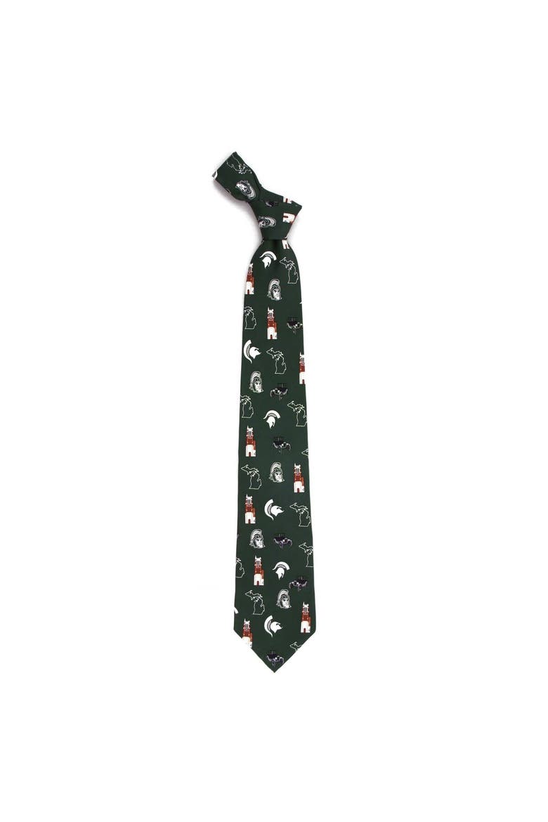 Michigan State Spartans Hometown Silk Tie, Main, color, Green