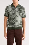 TOM BAINE Johnny Collar Knit Polo Sweater
