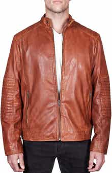 Missani Le Collezioni Lamb Leather Moto Jacket