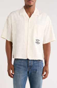 HONOR THE GIFT Textured Polka Dot Camp Shirt