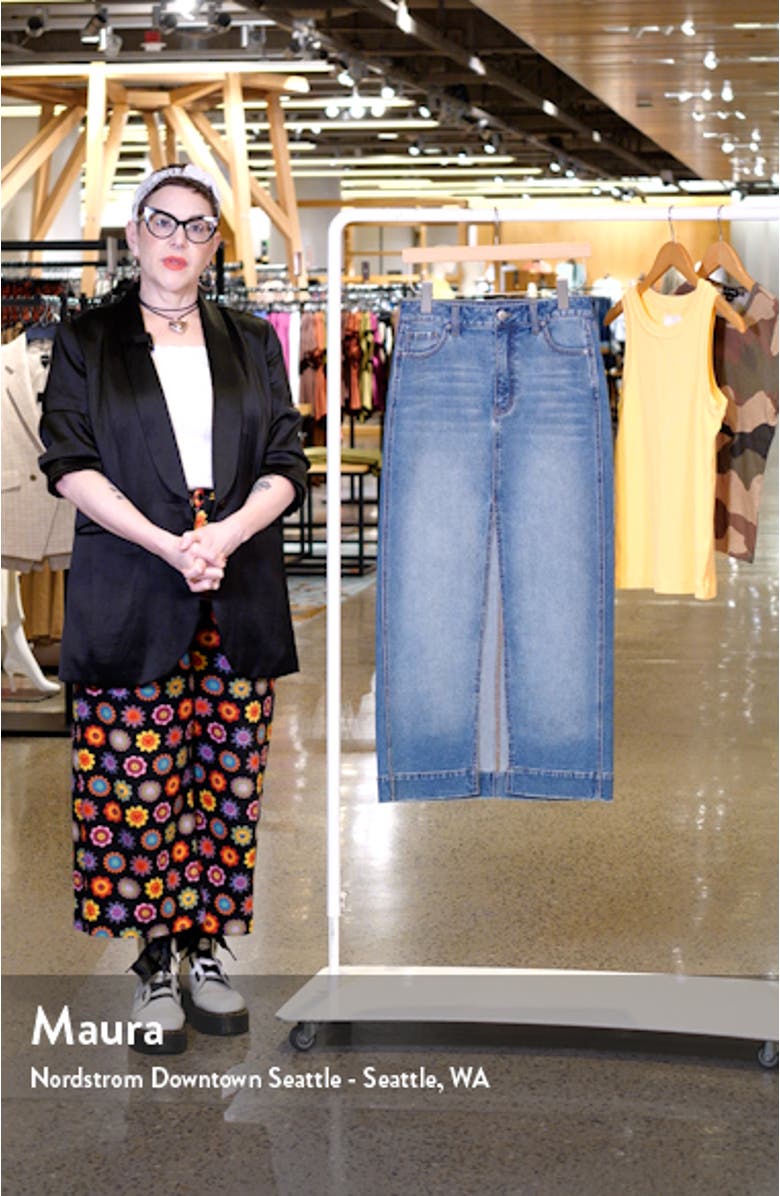 Front Slit Denim Maxi Skirt, sales video thumbnail