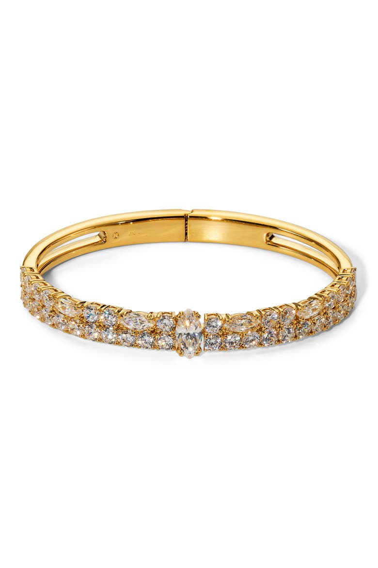 Twinnie Double Row Hinge Bangle, Main, color, GOLD
