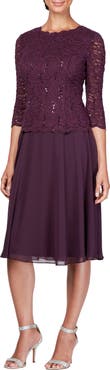 Alex Evenings Faux Two-Piece Cocktail Dress