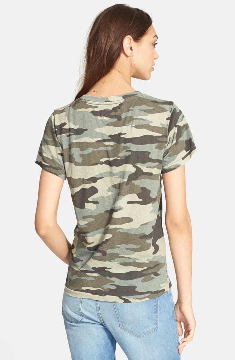 Current/Elliott 'The V-Neck' Camo Print Tee, Alternate, color,