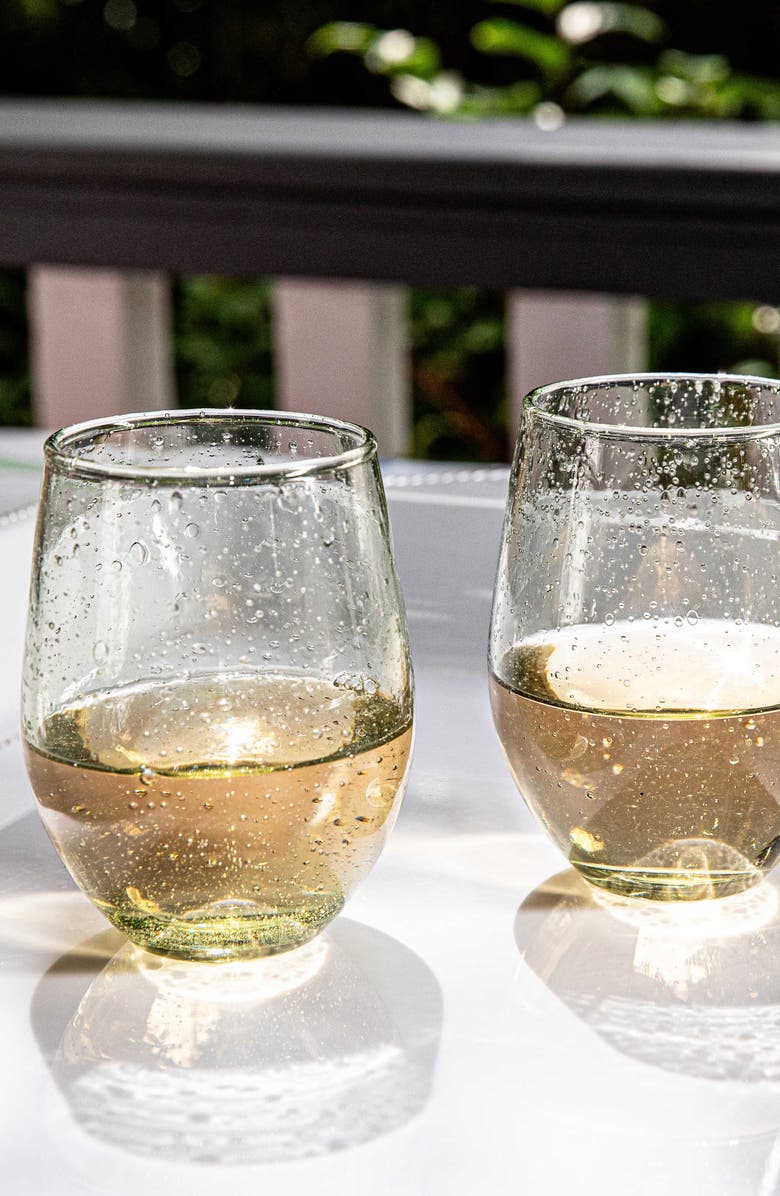 Juliska Provence Stemless Wine Glass, Alternate, color, Basil