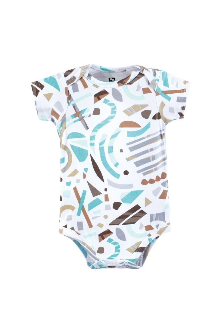 Five-Piece Set of Cotton Infant All-in-One Bodysuits, Alternate, color, Neutral Abstract